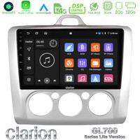 Clarion Gl700 Lite Series 8core Android11 2+32gb Ford Focus Manual ac Navigation Multimedia Tablet 9 με Carplay &Amp; Android Auto u-G72l-Fd0041m