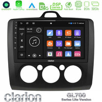 Clarion Gl700 Lite Series 8core Android11 2+32gb Ford Focus Manual ac Navigation Multimedia Tablet 9 (Μαύρο Χρώμα) με Carplay &Amp; Android Auto u-G72l-Fd0041mb