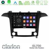 Clarion Gl700 Lite Series 8core Android11 2+32gb Ford s-max 2006-2012 Navigation Multimedia Tablet 9 με Carplay &Amp; Android Auto u-G72l-Fd409