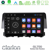 Clarion Gl700 Lite Series 8core Android11 2+32gb Honda Civic 2016-2020 Navigation Multimedia Tablet 9 με Carplay &Amp; Android Auto u-G72l-Hd0058