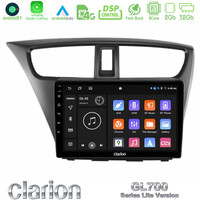 Clarion Gl700 Lite Series 8core Android11 2+32gb Honda Civic Hatchback 2012-2015 Navigation Multimedia Tablet 9 με Carplay &Amp; Android Auto u-G72l-Hd0941