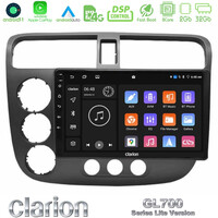 Clarion Gl700 Lite Series 8core Android11 2+32gb Honda Civic 2001-2005 Navigation Multimedia Tablet 9 με Carplay &Amp; Android Auto u-G72l-Hd174n
