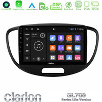 Clarion Gl700 Lite Series 8core Android11 2+32gb Hyundai i10 2008-2014 Navigation Multimedia Tablet 9 με Carplay &Amp; Android Auto u-G72l-Hy0551