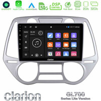 Clarion Gl700 Lite Series 8core Android11 2+32gb Hyundai i20 2009-2012 Auto a/c Navigation Multimedia Tablet 9 με Carplay &Amp; Android Auto u-G72l-Hy0709