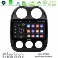 Clarion Gl700 Lite Series 8core Android11 2+32gb Jeep Compass 2012-2016 Navigation Multimedia Tablet 9 με Carplay &Amp; Android Auto u-G72l-Jp0076