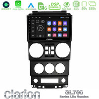 Clarion Gl700 Lite Series 8core Android11 2+32gb Jeep Wrangler 2008-2010 Navigation Multimedia Tablet 9 με Carplay &Amp; Android Auto u-G72l-Jp023n