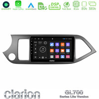 Clarion Gl700 Lite Series 8core Android11 2+32gb kia Picanto Navigation Multimedia Tablet 9 με Carplay &Amp; Android Auto u-G72l-Ki0611