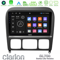 Clarion Gl700 Lite Series 8core Android11 2+32gb Mercedes s Class 1999-2004 (W220) Navigation Multimedia Tablet 9 με Carplay &Amp; Android Auto u-G72l-Mb0765b