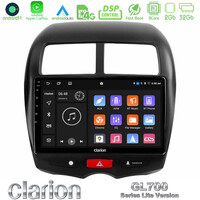 Clarion Gl700 Lite Series 8core Android11 2+32gb Mitsubishi asx Navigation Multimedia Tablet 10 με Carplay &Amp; Android Auto u-G72l-Mt0075