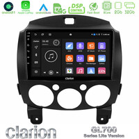 Clarion Gl700 Lite Series 8core Android11 2+32gb Mazda 2 2008-2014 Navigation Multimedia Tablet 9 με Carplay &Amp; Android Auto u-G72l-Mz0667