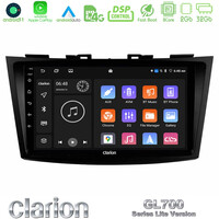 Clarion Gl700 Lite Series 8core Android11 2+32gb Suzuki Swift 2011-2016 Navigation Multimedia Tablet 9 με Carplay &Amp; Android Auto u-G72l-Sz523
