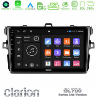 Clarion Gl700 Lite Series 8core Android11 2+32gb Toyota Corolla 2007-2012 Navigation Multimedia Tablet 9 με Carplay &Amp; Android Auto u-G72l-Ty0502