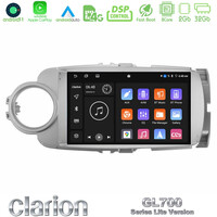 Clarion Gl700 Lite Series 8core Android11 2+32gb Toyota Yaris Navigation Multimedia Tablet 9 με Carplay &Amp; Android Auto u-G72l-Ty1777