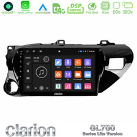 Clarion Gl700 Lite Series 8core Android11 2+32gb Toyota Hilux 2017-2021 Navigation Multimedia Tablet 10 με Carplay &Amp; Android Auto u-G72l-Ty600