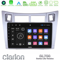 Clarion Gl700 Lite Series 8core Android11 2+32gb Toyota Yaris Navigation Multimedia Tablet 9 (Ασημί Χρώμα) με Carplay &Amp; Android Auto u-G72l-Ty626s