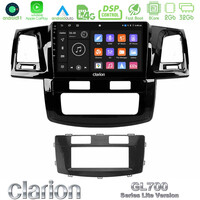 Clarion Gl700 Lite Series 8core Android11 2+32gb Toyota Hilux 2007-2011 Navigation Multimedia Tablet 9 με Carplay &Amp; Android Auto u-G72l-Ty666
