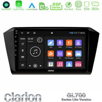 Clarion Gl700 Lite Series 8core Android11 2+32gb vw Passat Navigation Multimedia Tablet 10 με Carplay &Amp; Android Auto u-G72l-Vw0055