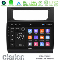 Clarion Gl700 Lite Series 8core Android11 2+32gb vw Touran 2011-2015 Navigation Multimedia Tablet 10 με Carplay &Amp; Android Auto u-G72l-Vw1000