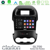 Clarion Gl700 Lite Series 8core Android11 6+128gb Ford Ranger 2012-2016 Navigation Multimedia Tablet 9 με Carplay &Amp; Android Auto u-G76l-Fd0591