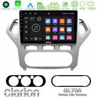 Clarion Gl700 Lite Series 8core Android11 6+128gb Ford Mondeo 2007-2010 Auto a/c Navigation Multimedia Tablet 9 με Carplay &Amp; Android Auto u-G76l-Fd0919a