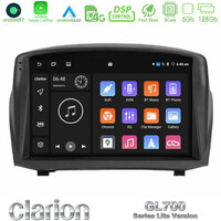 Clarion Gl700 Lite Series 8core Android11 6+128gb Ford Fiesta 2008-2012 Navigation Multimedia Tablet 9 (Oem Style) με Carplay &Amp; Android Auto u-G76l-Fd1451
