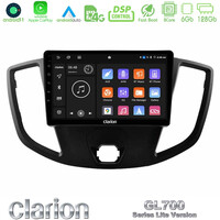Clarion Gl700 Lite Series 8core Android11 6+128gb Ford Transit 2014-&Gt; Navigation Multimedia Tablet 9 με Carplay &Amp; Android Auto u-G76l-Fd1554