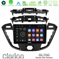 Clarion Gl700 Lite Series 8core Android11 6+128gb Ford Transit Custom/tourneo Custom Navigation Multimedia Tablet 9 με Carplay &Amp; Android Auto u-G76l-Fd680