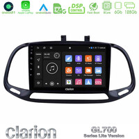 Clarion Gl700 Lite Series 8core Android11 6+128gb Fiat Doblo 2015-2022 Navigation Multimedia Tablet 9 με Carplay &Amp; Android Auto u-G76l-Ft0909
