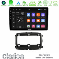Clarion Gl700 Lite Series 8core Android11 6+128gb  Fiat 500 2016&gt; Navigation Multimedia Tablet 9 με Carplay &Amp; Android Auto u-G76l-Ft1150