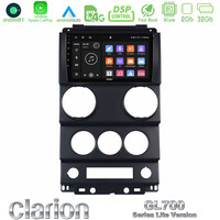 Clarion Gl700 Lite Series 8core Android11 2+32gb Jeep Wrangler 2008-2010 Navigation Multimedia Tablet 9 με Carplay &Amp; Android Auto u-G72l-Jp1037