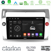 Clarion Gl700 Series 8core Android11 4+64gb Citroen c4 2004-2010 Navigation Multimedia Tablet 9 με Carplay &Amp; Android Auto u-gl7-Ct0812