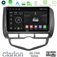 Clarion Gl700 Series 8core Android11 4+64gb Honda Jazz 2002-2008 (Auto A/c) Navigation Multimedia Tablet 9 με Carplay &Amp; Android Auto u-gl7-Hd101n