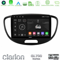 Clarion Gl700 Series 8core Android11 4+64gb Hyundai i10 2008-2014 Navigation Multimedia Tablet 9 με Carplay &Amp; Android Auto u-gl7-Hy0551