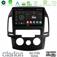 Clarion Gl700 Series 8core Android11 4+64gb Hyundai i30 2007-2012 Manual a/c Navigation Multimedia Tablet 9 με Carplay &Amp; Android Auto u-gl7-Hy0799