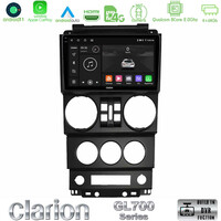 Clarion Gl700 Series 8core Android11 4+64gb Jeep Wrangler 2008-2010 Navigation Multimedia Tablet 9 με Carplay &Amp; Android Auto u-gl7-Jp023n