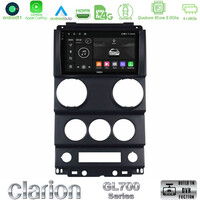 Clarion Gl700 Series 8core Android11 4+64gb Jeep Wrangler 2door 2008-2010 Navigation Multimedia Tablet 9 με Carplay &Amp; Android Auto u-gl7-Jp1037