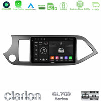 Clarion Gl700 Series 8core Android11 4+64gb kia Picanto Navigation Multimedia Tablet 9 με Carplay &Amp; Android Auto u-gl7-Ki0611