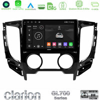 Clarion Gl700 Series 8core Android11 4+64gb Mitsubishi L200 2016-&Gt; &Amp; Fiat Fullback (Manual A/c) Navigation Multimedia Tablet 9 με Carplay &Amp; Android Auto u-gl7-Mt0620