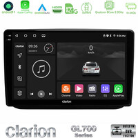 Clarion Gl700 Series 8core Android11 4+64gb Skoda Fabia 2007-2014 Navigation Multimedia Tablet 10 με Carplay &Amp; Android Auto u-gl7-Sk0486