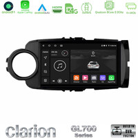 Clarion Gl700 Series 8core Android11 4+64gb Toyota Yaris Navigation Multimedia Tablet 9 (Μαύρο Χρώμα) με Carplay &Amp; Android Auto u-gl7-Ty0635