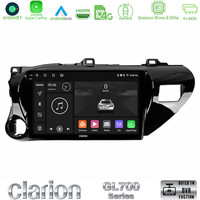 Clarion Gl700 Series 8core Android11 4+64gb Toyota Hilux 2017-2021 Navigation Multimedia Tablet 10 με Carplay &Amp; Android Auto u-gl7-Ty600
