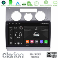 Clarion Gl700 Series 8core Android11 4+64gb vw Touran 2003-2011 Navigation Multimedia Tablet 10 με Carplay &Amp; Android Auto u-gl7-Vw1001