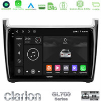 Clarion Gl700 Series 8core Android11 4+64gb vw Polo Navigation Multimedia Tablet 9 με Carplay &Amp; Android Auto u-gl7-Vw6901pb