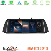 Bizzar Lite Series bmw 5 Series F10/f11 nbt Android13 8core (4+64gb) Navigation Multimedia 10.25″ hd Black Panel (Oem Style) u-Bm66319u