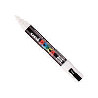 Uni-Ball Μαρκαδοροι Posca Pc-5M Medium White (PC5MMWH) (UNIPC5MMWH)