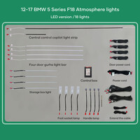 DIQ AMBIENT BMW S.5 (F10-F11-F18) Mod.2012-2017 (Digital iQ Ambient Light BMW Series 5 mod.2012-2017, 18 Lights, 11 Colors)