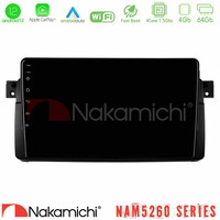 Nakamichi Nam5260 Series 4core Android12 4+64gb bmw e46 Navigation Multimedia Tablet 9 με Carplay & Android Auto u-n44-Bm0603