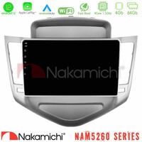 Nakamichi Nam5260 Series 4core Android12 4+64gb Chevrolet Cruze 2009-2012 Navigation Multimedia Tablet 9 με Carplay & Android Auto u-n44-Cv036n