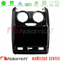 Nakamichi Nam5260 Series 4core Android12 4+64gb Dacia Duster 2014-2018 Navigation Multimedia Tablet 9 με Carplay & Android Auto u-n44-Dc0430