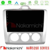 Nakamichi Nam5260 Series 4core Android12 4+64gb Ford Focus Manual ac Navigation Multimedia Tablet 9 με Carplay & Android Auto u-n44-Fd0041m